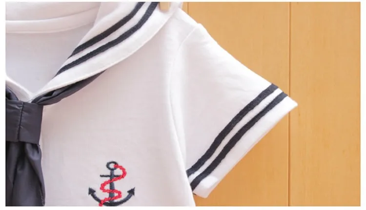 Одежда для новорожденных мальчиков белая униформа моряков синяя летние детские
