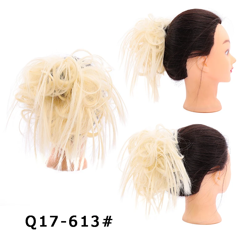 Мода грязные волосы булочка свободный эластичный парик с вьющимися волосами