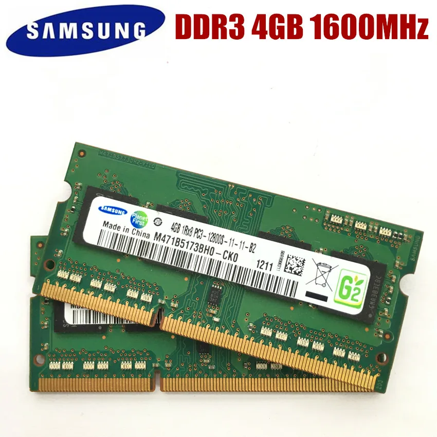 Модуль памяти для ноутбука SAMSUNG 2Rx8 PC3 12800S DDR3 1600 МГц 4 Гб модуль SODIMM RAM SEC