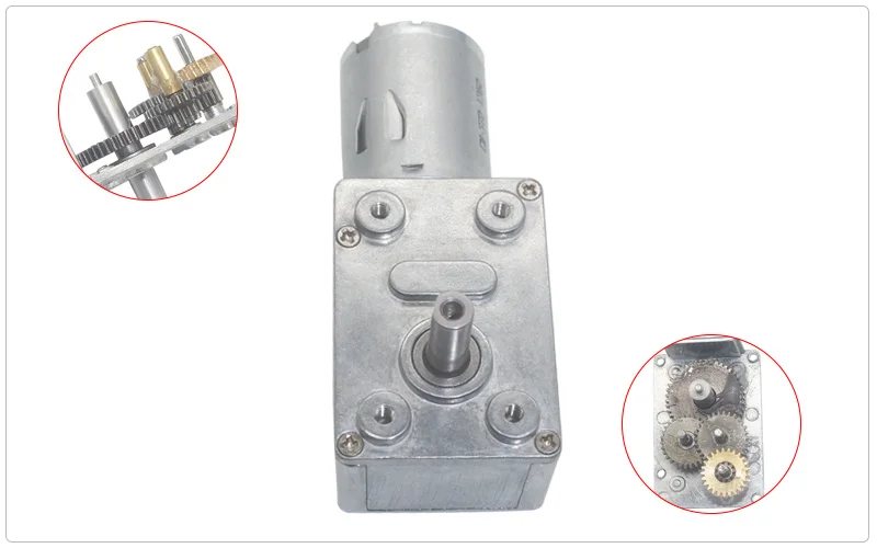 DC6V / 12V24V Реверсивный двигатель червячного редуктора, от 6 до 150 об / мин Высокая скорость вращения электродвигателя уменьшает мощность мотор-редуктора с турбинным двигателем JGY370 мотор-редуктор