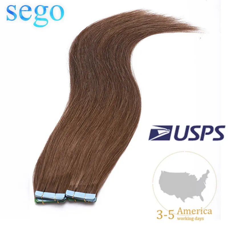 SEGO 14 &quot 24&quot 3 Φ 100% натуральные человеческие волосы лента для наращивания волос