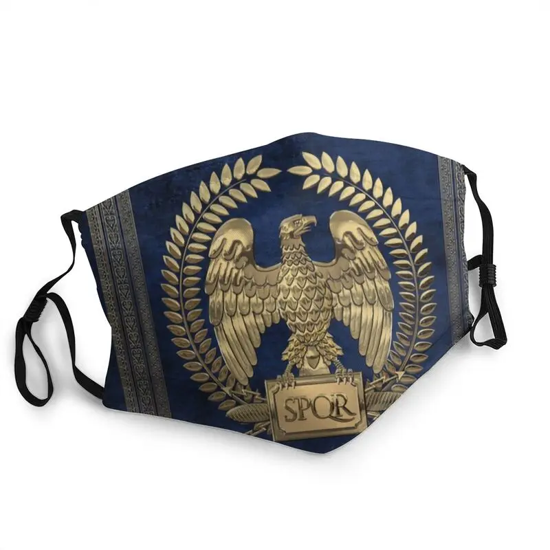 

Roman Empire Gold Imperial Eagle Washable Men Mouth Face Mask Rome SPQR Dustproof Protection Cover Respirator Muffle