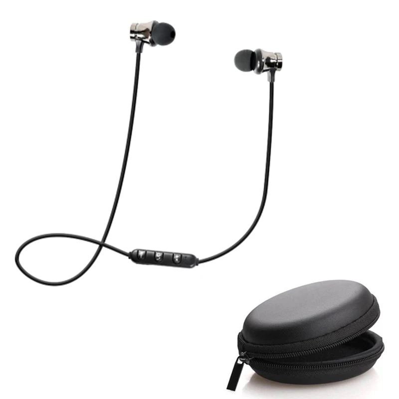 Silver with box Магнитные bluetooth-наушники, беспроводные наушники-вкладыши с микрофоном, Спортивная bluetooth-гарнитура, цветная bluetooth-гарнитура - Цвет: Silver with box
