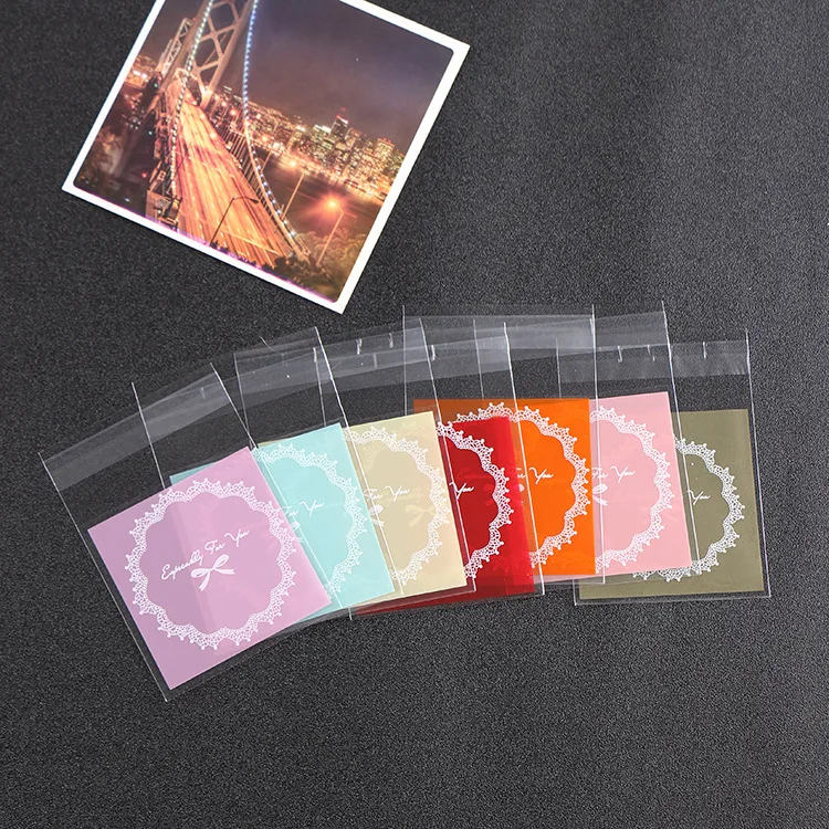 

Lace lace WREATH BOW self-adhesive bag Chocolate handmade ornaments Candy Bag DIY gift bag 100 7 * 7 + 3cm