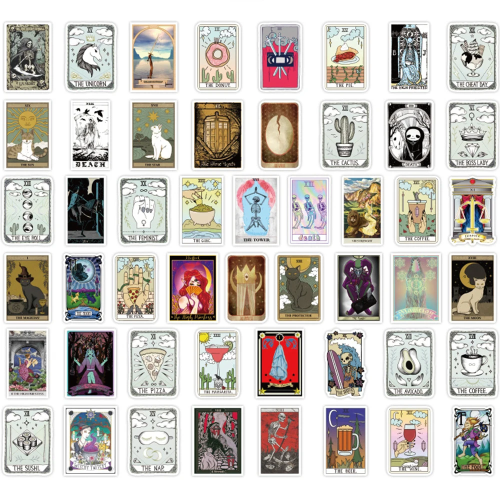 50 шт наклейки для карт таро гр