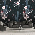 Настенные 3D-обои на заказ, ручная роспись, Тропическое растение, цветок, кактус, европейский стиль, фото, настенные бумаги, домашний декор, гостиная