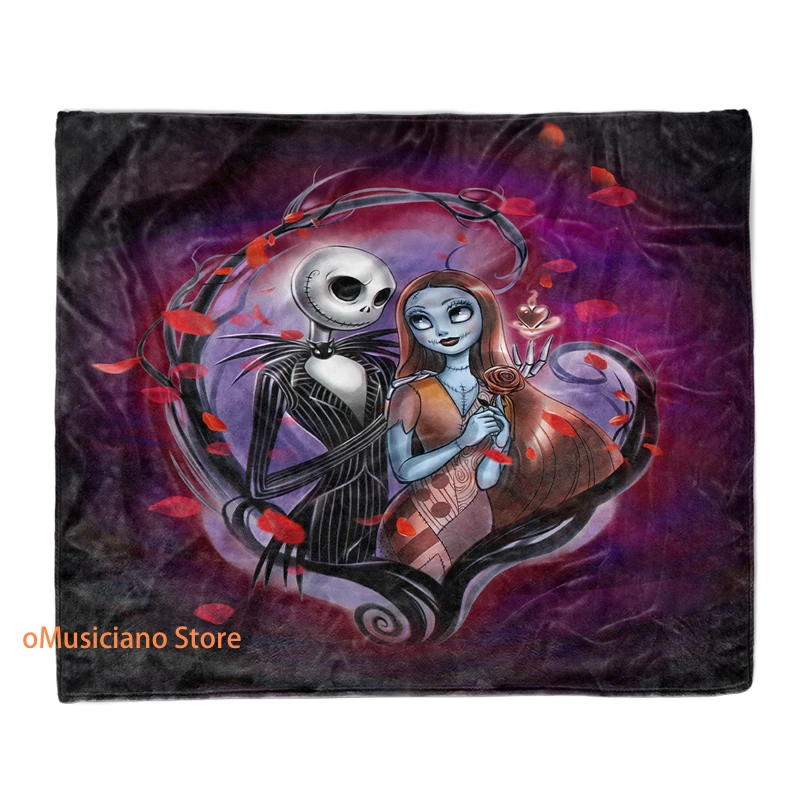 

OMusiciano Ghost Bride Lover Print Custom warm home flannel blanket Sofa Travel Kid's gift birthday present Halloween gift