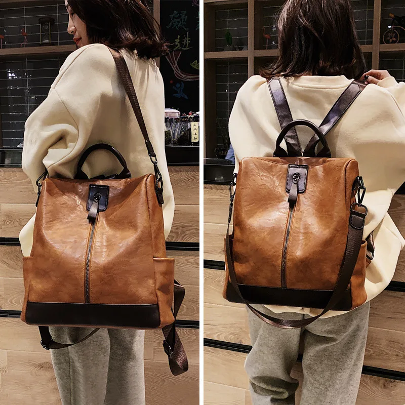 Винтажные школьные сумки для подростков рюкзаки Mochila Feminina кожаный женский рюкзак