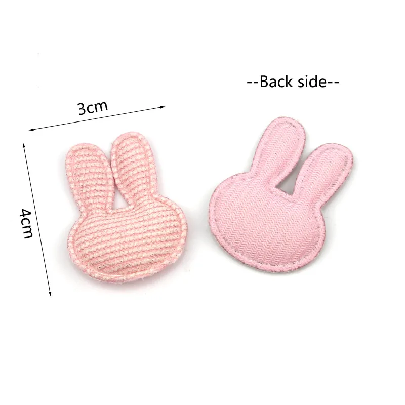 24 шт. 3*4 см золотой штамп с кроличьими головками стеганые аппликации для детей