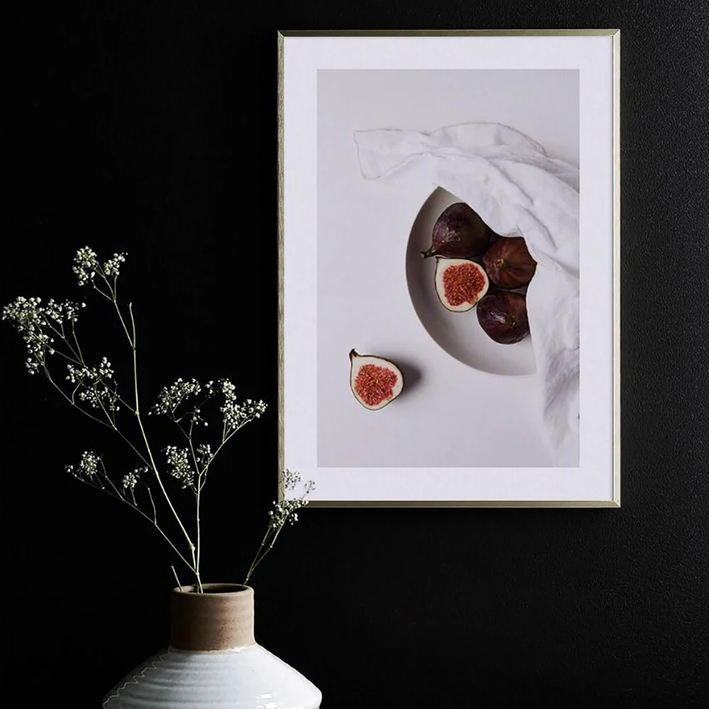 Картина на холсте с изображением фруктов зимних вишен чеснока фигового дерева