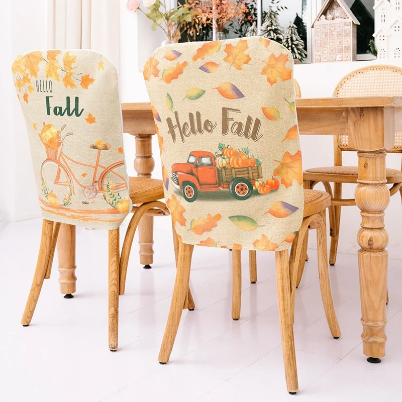 Чехлы на стулья День Благодарения набор из 4 предметов с тыквой искусственные