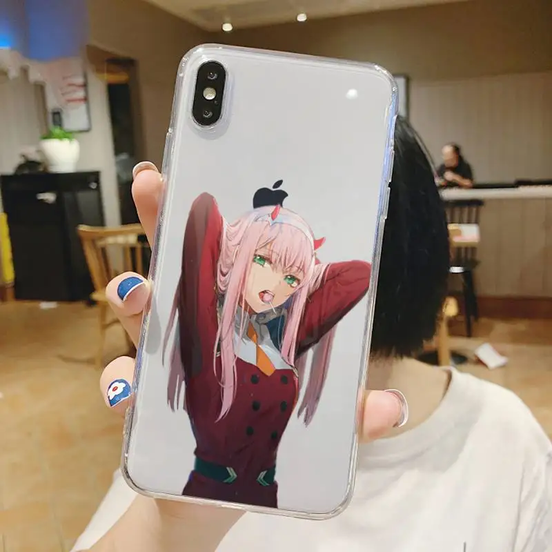 

Zero Two Darling in the FranXX Anime Phone Case Transparent soft For iphone 5 5s 5c se 6 6s 7 8 11 12 plus mini x xs xr pro max