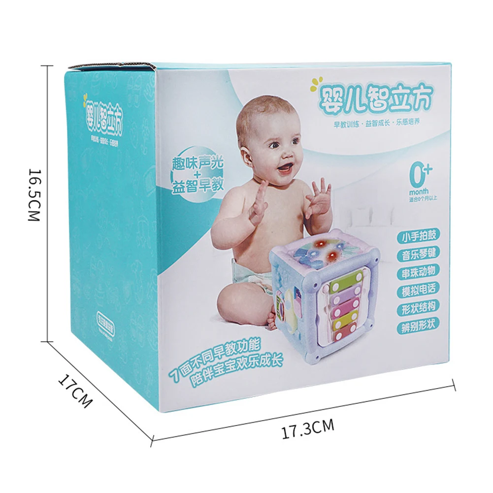 

Smart Cube Hexahedron Box Multi Functional Hand Drum Polyhedron Children's Multi Play Fun Box Baby Early Education Toys
