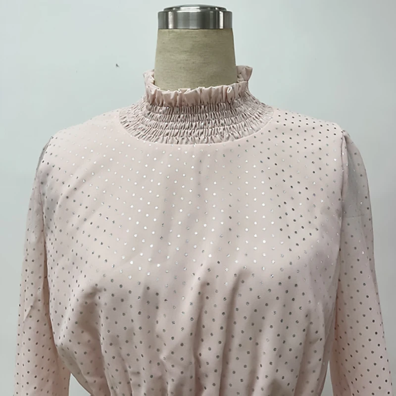 

New Best Sale Spring And Summer Women's Commute Flared Sleeves Chiffon Long-Sleeved Dresses