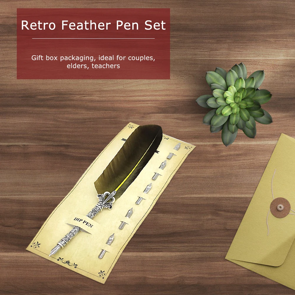 Перьевая ручка перо винтажный каллиграфический перьевой карандаш с 5 наконечник