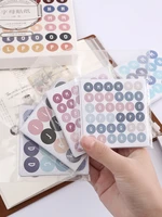 100 sheets color alphanumeric dot stickers bullet journaling accessories scrapbooking diy label washi sticker stationery gift