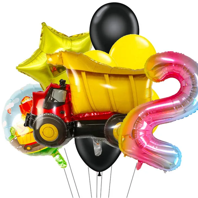Автомобильные воздушные шары школьный автобус/пожарный самолет/поезд Фольга шар