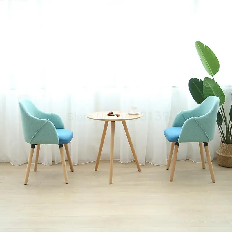 Нордический обеденный стул из цельного дерева для десертного чайного магазина