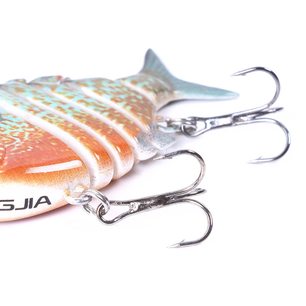 

6.35cm 8g 6 Sections Artificial Fishing Lure Wobbler Fish Swim Bait Tackle Tool