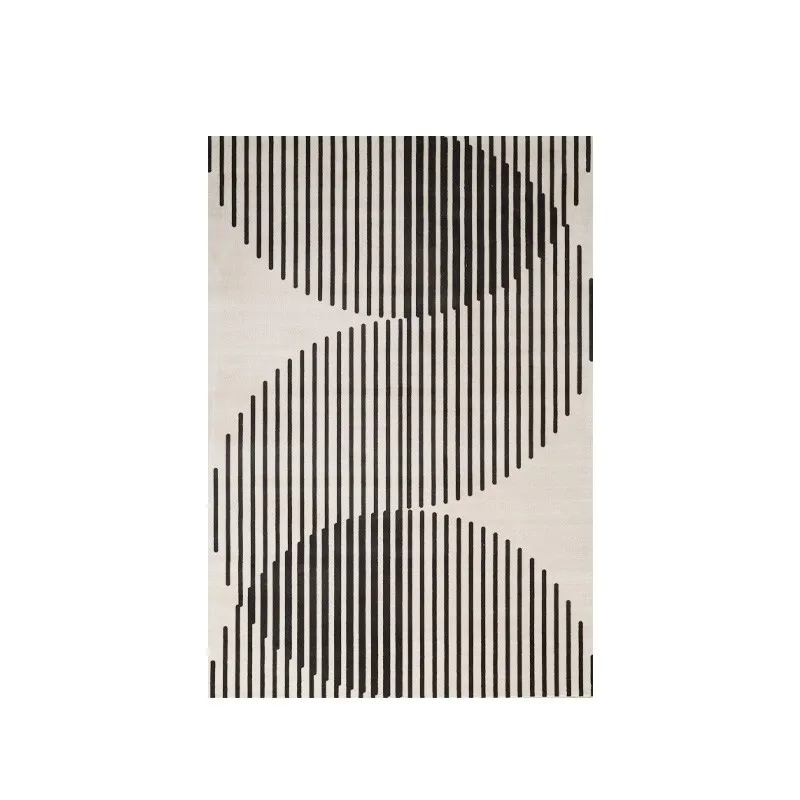 

Nordic style high density geometric woven area rug, decorative Parlor coffee table carpet in Nylon fabric, villa rug