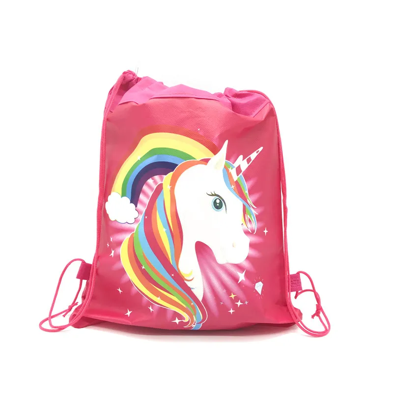 8Pcs/60Pcs Unicorn Drawstring bag for Girls Travel Storage Package School Backpacks Children Birthday Party Favors | Дом и сад