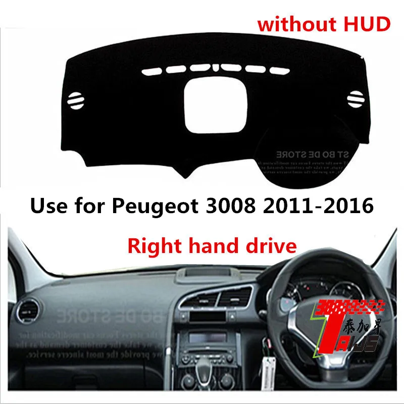 

TAIJS Factory Good Quality non reflective Polyester Fibre Car Dashboard Cover For Peugeot 3008 2011 12 13141516 Right Hand Drive