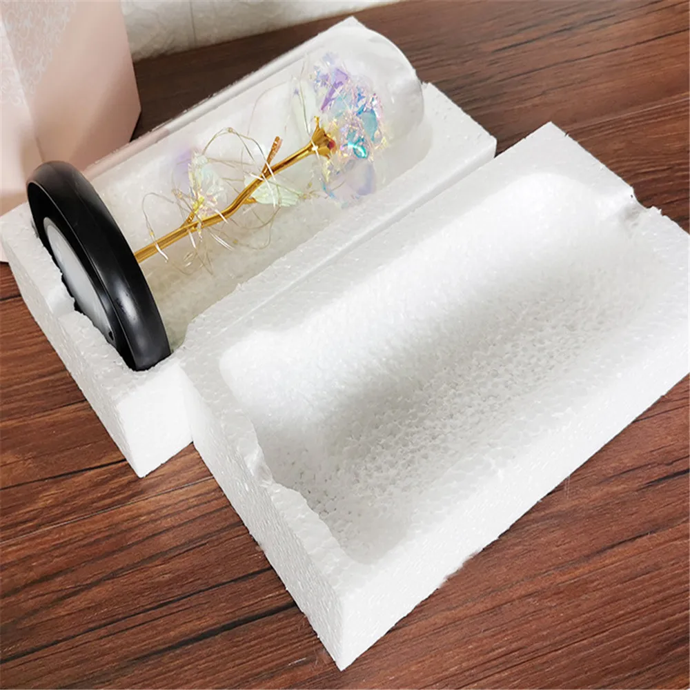 Светодиодный светильник с изображением вечной розы в стеклянном корпусе