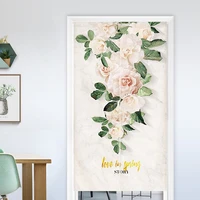 nordic modern fresh simple flower partition thicken cotton and linen door curtain decoration bedroom room porch shelter hangings