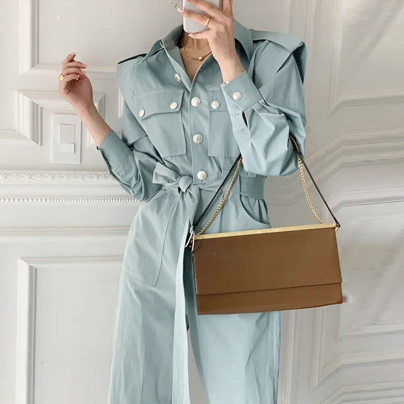 

SuperAen 2021 New Autumn Solid Office Lady Straight Tooling Jumpsuit Women