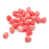 10pcs natural corals beads red bud shaped loose spacer with holes beaded for jewelry making diy bracelet necklace accessories
