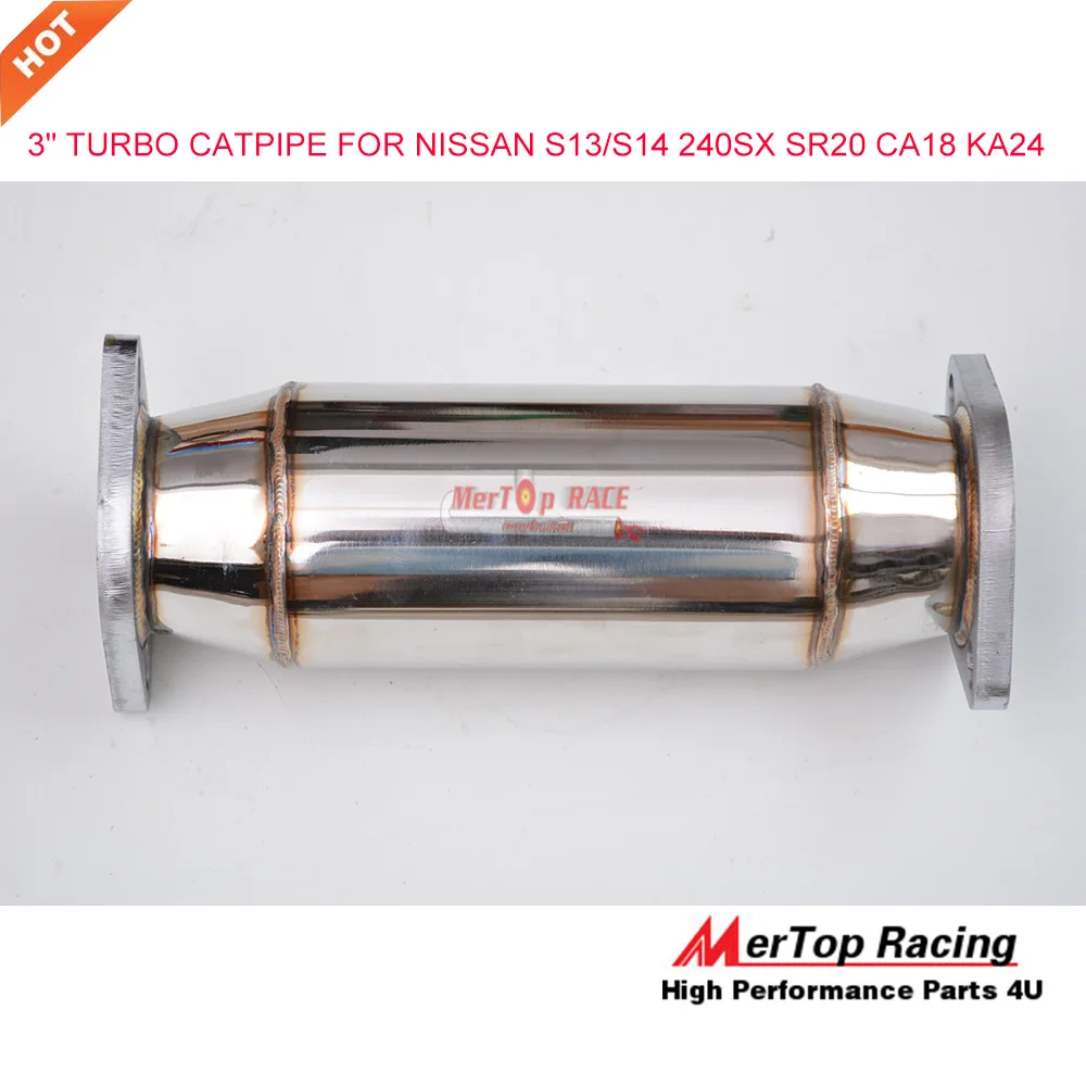MerTop 3 &quotтурбо средней трубы вниз водосточная труба + CATPIPE для S13 S14 240SX SR20 CA18 KA24 |