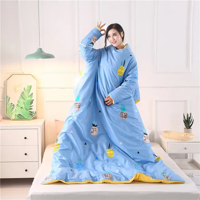 Зимние удобные одеяла противоударное семейное одеяло с рукавами накидка для сна