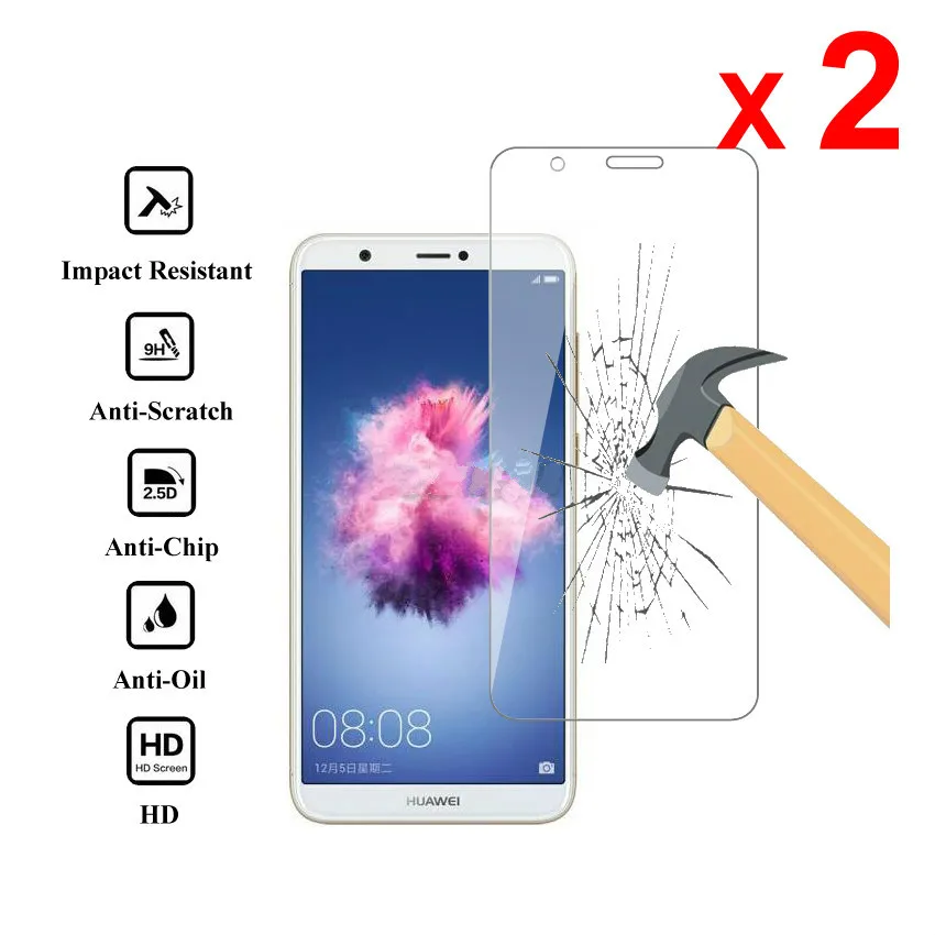 2 шт. закаленное стекло для Huawei P Smart 2018 Premium 2.5D 0 26 мм Защитное экрана Smart|Защитные
