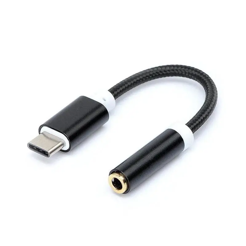 Плетеный Кабель адаптер для наушников с аудиоразъемом 3 5 мм и USB C на AUX Huawei mate 20 P30
