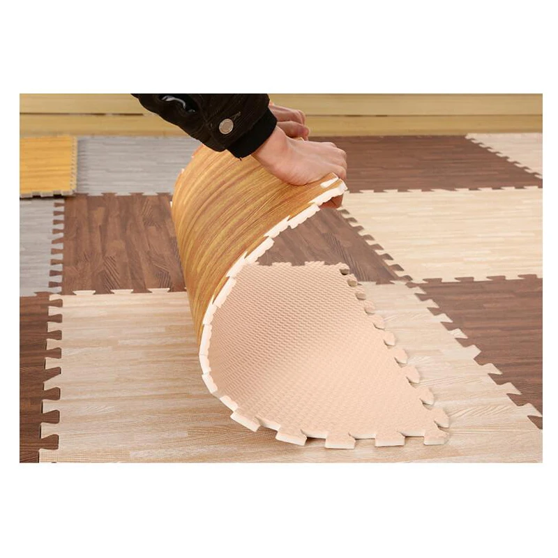 Деревянный Поролоновый напольный коврик влагостойкий детский стеганый для