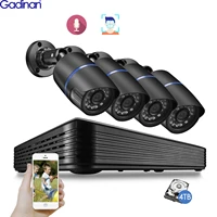 gadinan 4ch 5mp mini poe nvr ip camera system audio recording bullet home outdoor hd security camera cctv surveillance kit