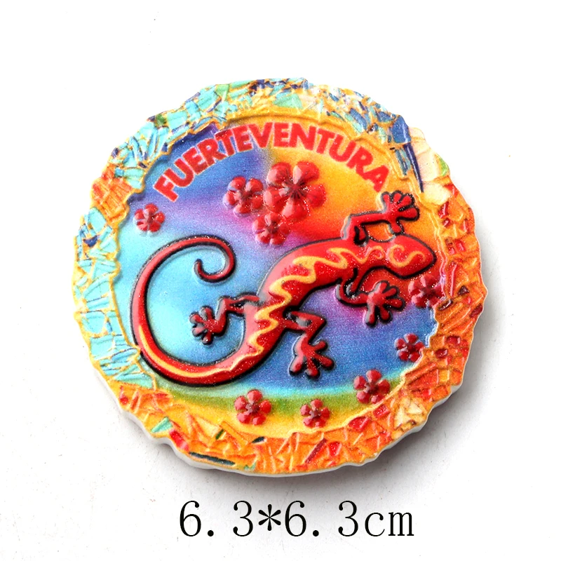 1 шт. Горячий смолы 3D магнит для холодильника Fuerteventura Madrid Испания сувенир Наклейка на магнитный холодильник для домашнего декора.