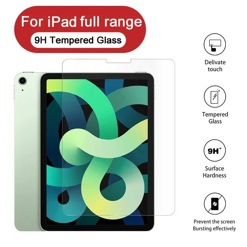 9H закаленное стекло для iPad Pro 11 2021 2.5D полное покрытие Защита экрана Air 4 3 2 1 10 9 Mini 6 5 7