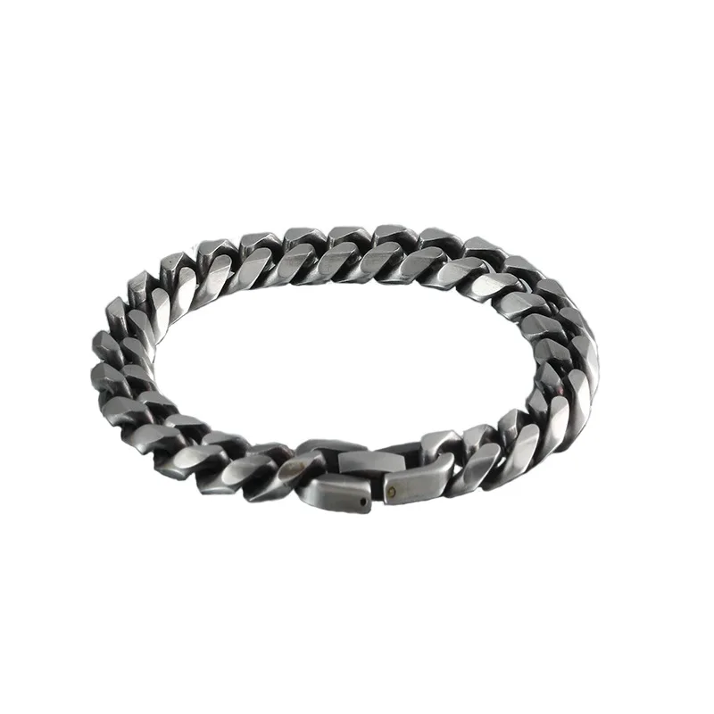 

Men Chain Jewelry Trend Goth Stainless Steel Man Bracelet Braided Rock Bangles Party Accessories Punk Chains Men's Bracelets