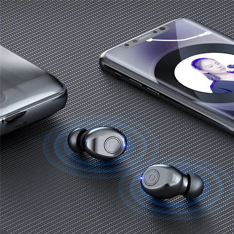 F9-5 TWS Bluetooth наушники V5.0 беспроводные HIFI стерео бас гарнитура с микрофоном 1500 мАч