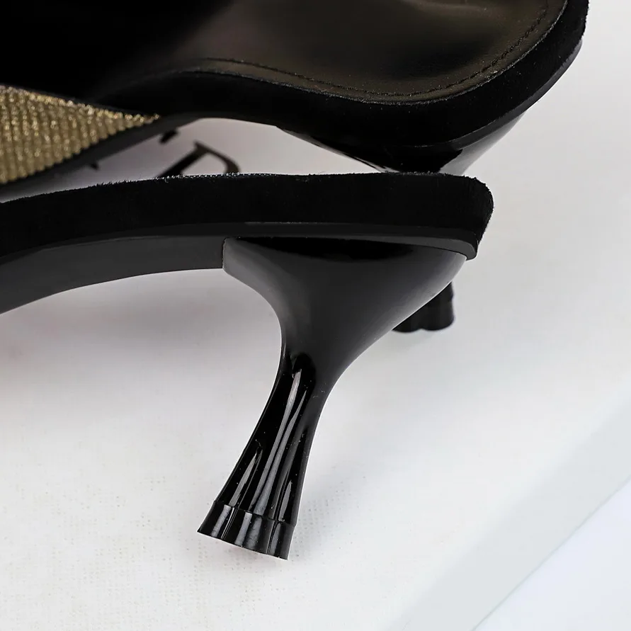 Женские туфли на низком каблуке 6 см прозрачные шлепанцы зеленого цвета с