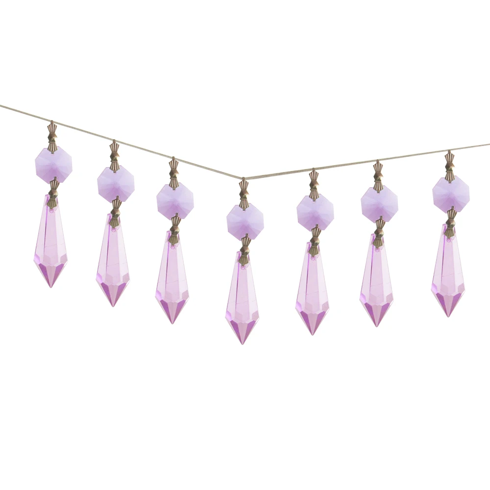 38 мм заостренная Подвеска + 14 Восьмиугольные бусины 10 шт./лот Серебряные Разъемы