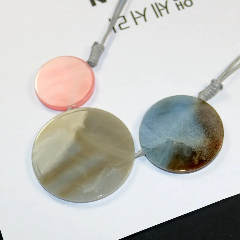 Изящное массивное ожерелье с подвеской из смолы для женщин Готический Бохо