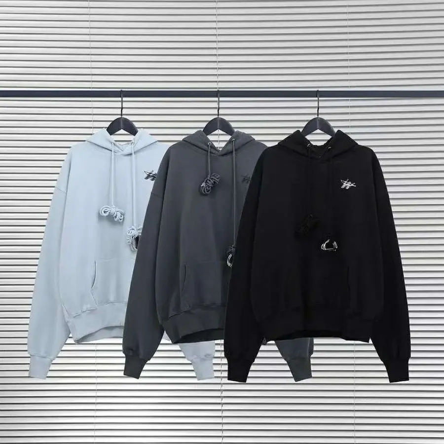 

Толстовка из плотной ткани с длинным флисом WE11DONE, мужские и женские пуловеры WELLDONE, модная одежда с капюшоном