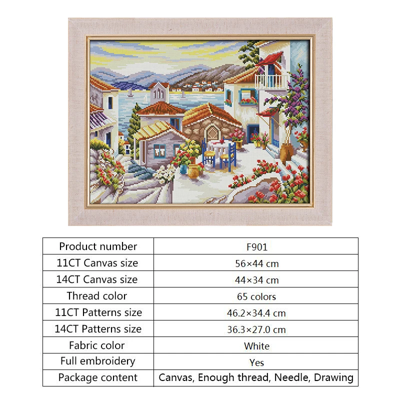 Пляжный дом вышивка крестиком шаблоны ручной вышивки картины 14ct 11ct считается