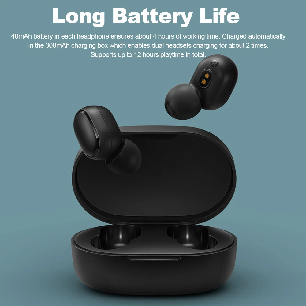 Xiaomi Redmi Airdots Basic Bluetooth наушники BT5.0 TWS наушники настоящие беспроводные наушники стерео гарнитура с шумоподавлением с микрофоном
