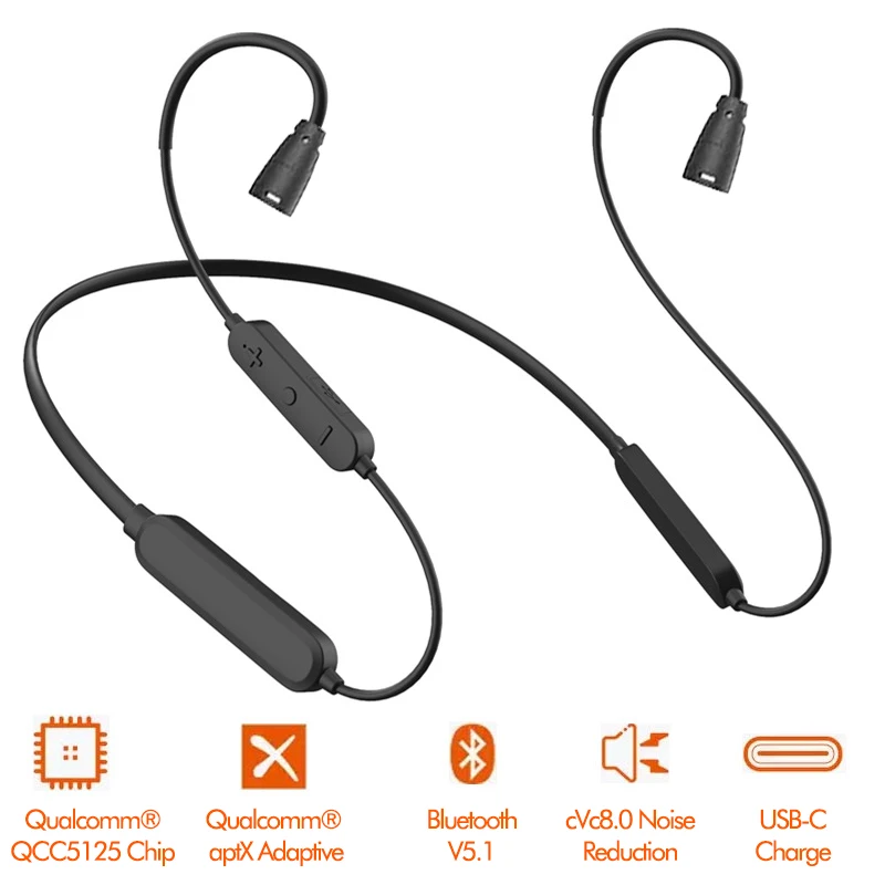 Акция! Qualcomm QCC5125 Bluetooth аудиокабель сменный шнур провод совместимый с наушниками