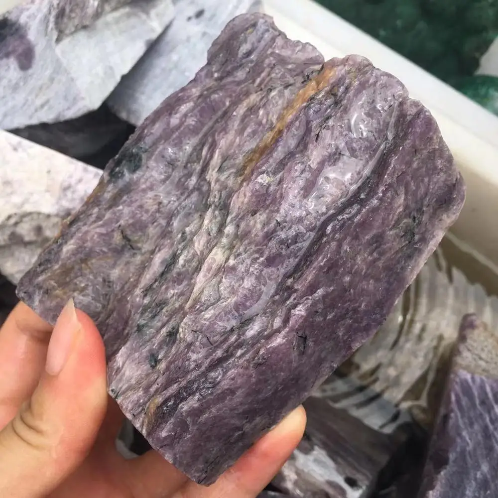 Натуральное сырье Charoite камень кварц кристалл необработанный лечебные