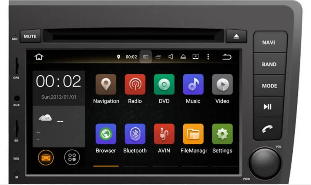 Автомобильный DVD-проигрыватель Android9 автостерео GPS-навигация для VOLVO S60 V70 XC70 2000-2004