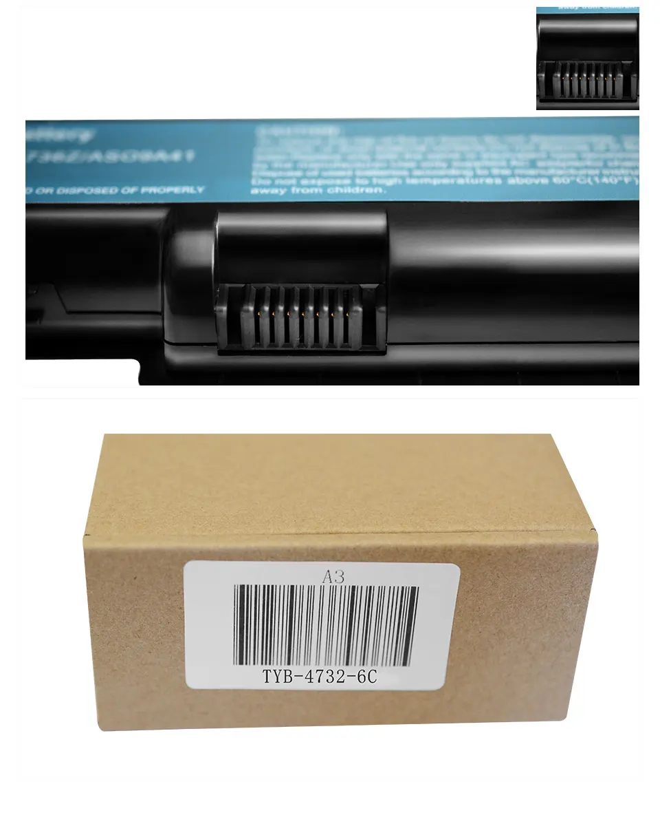 6600 mAh лаптоп с Батарея для ACER AS09A31 AS09A41 AS09A51 AS09A61 AS09A71 AS09A73 AS09A75 AS09A90 AS09A56 5732 4732 5516 5517